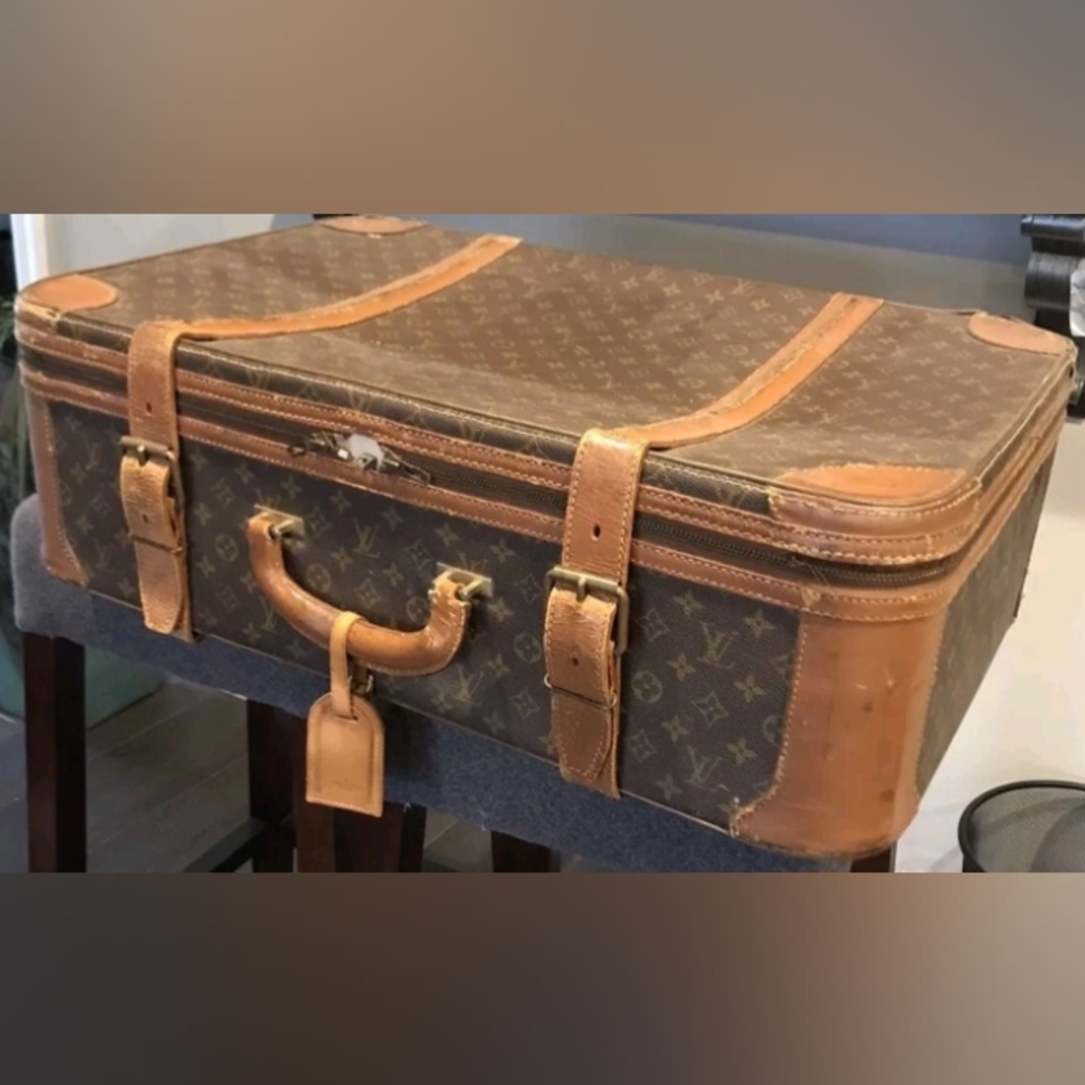 Vintage Louis Vuitton Stratos Suitcase Brown Monogram